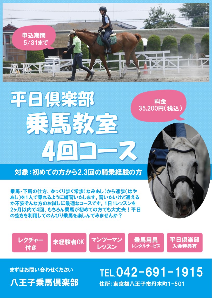 はじめて乗馬をされる方へ ｜ 八王子乗馬倶楽部